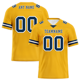 Custom Yellow Sleeve Stripes Black Personalized Authentic Football Jersey FBJ02-bc0f0d7